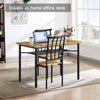 5PCS Dining Table Set Kitchen Table and Chair for 4 w/ Storage Rack Dining Room