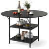 120 CM Round Dining Table Mid-Century Modern Kitchen Table for 4-6