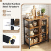 Home Bar Cabinet Coffee Station Cupboard Adjustable Interior Shelves