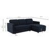 Dusk Sloane Midnight Dark Navy Velvet Right Hand Storage Chaise Sofa RRP £1674