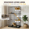3-Tier Large Cat Cage Indoor, Detachable Metal Wire Kennel with Hammock