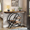 100cm Console Table, 4- Tier Industrial Entryway Table w/ Metal Frame for Foyer
