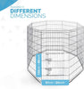 Dog Metal Playpen 48 Inch, FurDreams 8 Panel Pet Pen, Safe & Secure for Pets