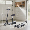 Foldable Powered Scooter with Adjustable Seat, Brake, Black