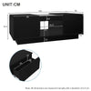 MODERN LED COFFEE TABLE WITH 2 DRAWERS STORAGE BLACK FOR LIVING ROOM