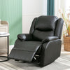 Lounge Recliner Chair PU Leather w/ Adjustable Legrest & Side Pocket, Black