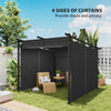 3 x 3(m) Metal Pergola with Retractable Roof and Sidewalls, UPF30+ Refurbished