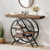 100cm Console Table, 4- Tier Industrial Entryway Table w/ Metal Frame for Foyer