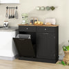 70L Kitchen Tilt Out Trash Cabinet Trash Can Cabinet-Black