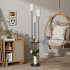 Floor Lamp with Shelf Standing Light Lamp 3 Linen Lampshade Bedroom Living Room