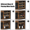 Modern 3Tier Bar Cabinet with Removable Rack & Mesh Door,Adjustable Shelves