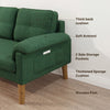 2-Seater Sofa Small Fabric Couch Armrest Side Pocket Modern Living Room