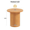 40CM/60CM Coffee Table Round Wood Side Table Sets With Hidden Storage Walnut