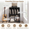 Turntable Stand with Vinyl Storage Holder & Open Shelves