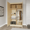 Modern Large Wooden 2 Door Wardrobe with Hanging Rails Bedroom Storage Furniture