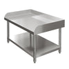 Stainless Steel Food Prep Table Commercial Kitchen Storage Work Top Edges Shelf