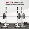 Adjust Pair of Barbell Squat Racks Stand Weight Lifting Bench Press Gym