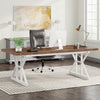63-Inch Executive Desk, Large Office Computer Desk with Heavy Duty Metal Legs