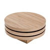 Triplo Round Wooden Rotating Coffee Table In Sanremo Oak