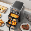 Dual Air Fryer 8L, 13 Programs with Visual Window, 2600W, 2 Years Warranty, NEW