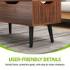 Brown Coffee Table with Lift Top Storage Shelf Wood Modern Living