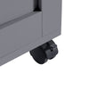 Extendable Bar Table 118-180cm, Kitchen Trolley Cart w/ 4 Doors, Shelves, Grey