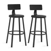 Tall Bar Stools, Bar Chairs with Backrest，1 set for 2 pieces，LBC026B02V1