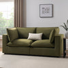 Dusk Boston Olive Green Velvet 2 Seater Sofa RRP £899
