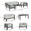 Garden Corner Sofa Set, Garden Furniture Set with Coffee Table