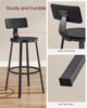 Tall Bar Stools, Bar Chairs with Backrest，1 set for 2 pieces，LBC026B02V1