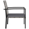 5 Piece Outdoor Dining Set Poly Rattan Grey