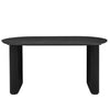 Dusk Hattie Black Oak 6 Seater Panel Oval Dining Table RRP £899