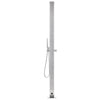 Garden Shower with Grey Base 225 cm Stainless Steel
