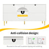 MODERN SIDEBOARD STORAGE CABINET WITH ADJUSTABLE SHELVES FOR LIVING ROOM WHITE