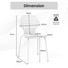 Set of 4 Dining Chair Armless Side Chair Metal Kitchen Bar Chair Stool