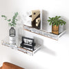 Mirrored Diamond Crush Floating Wall Shelf Crystal Modern 38x15cm Sparkly Bling
