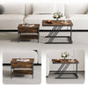 Set of 2 Nesting Coffee Tables Round Stacking Sofa Side Tables for Living Room
