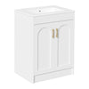 Freestanding Vanity Unit Basin Sink Bathroom Storage Cabinet Gloss White 600mm