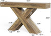 55-Inch Console Table with X-Shaped base, Narrow Entryway Sofa Table for Hallway