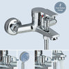 Chrome Luxury Bathroom Sink Bath Filler Tap Shower Mixer Taps with Hand Held Set