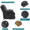 Electric Recliner Chair Fabric Upholstered Armchair Massage Heating Sofa Grey