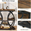 4-Shelf End Table, 23.6‘’ Rustic Narrow Side Table with Storage for Living Room