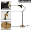 Adjustable Black & Gold Floor Lamp
