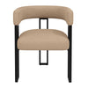 Ergonomic Dining Chairs Set of 2/4/6 with Curved Backrest, Lamb Fleece Fabric