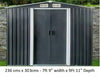 Metal Garden Shed 6 X 4, 8 X 4, 8 X 6, 10 X 8 Garden Storage WITH FREE BASE New