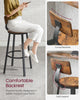Tall Bar Stools, Bar Chairs with Backrest，1 set for 2 pieces，LBC026B02V1