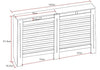 Radiator Cover Cabinet Modern MDF Wood Grey White Anthracite Small Medium Large