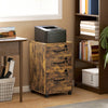 Office Filing Cabinet Pedestal Under Desk Storage Unit 3 Drawers Castors Beech