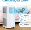 7000 BTU Portable Air Conditioner 3-in-1 Air Cooler w/ Fan & Dehumidifier Mode