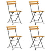 Folding Bistro Chair 4pcs Solid Acacia Wood Outdoor Seating